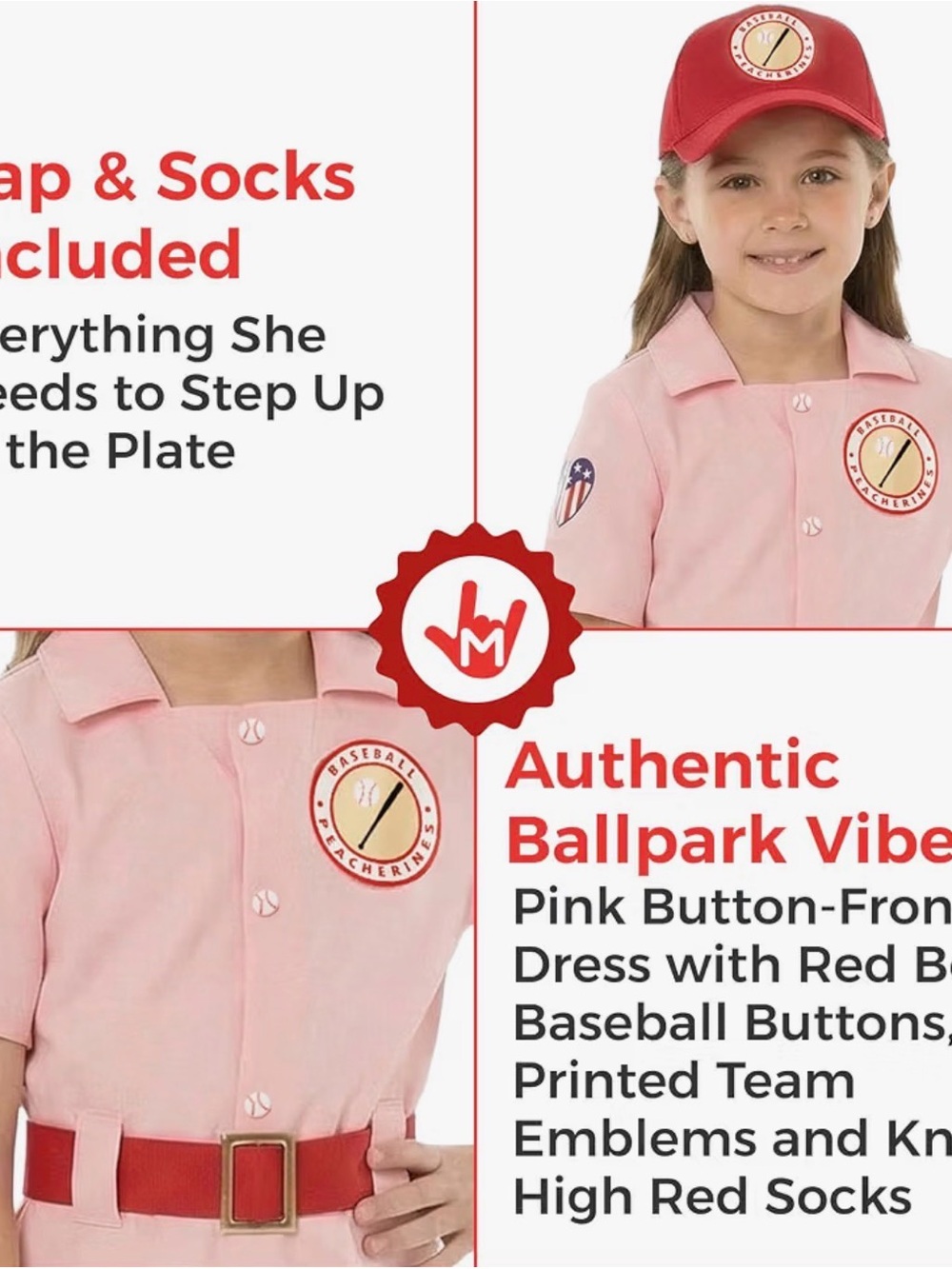 Morph Vintage Baseball Team Costume - Picture 3 of 6